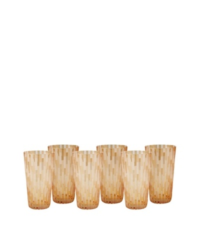 Impulse! Set of 6 Urban Water Glasses, Orange