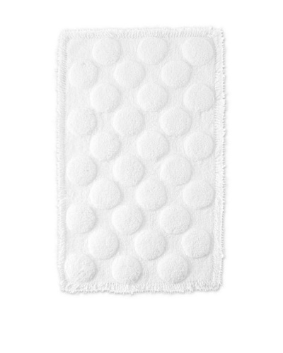 India Rose Amara Bath Mat, White, 21 x 35