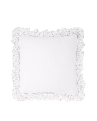 India Rose Susie Euro Sham, White, 26 x 26