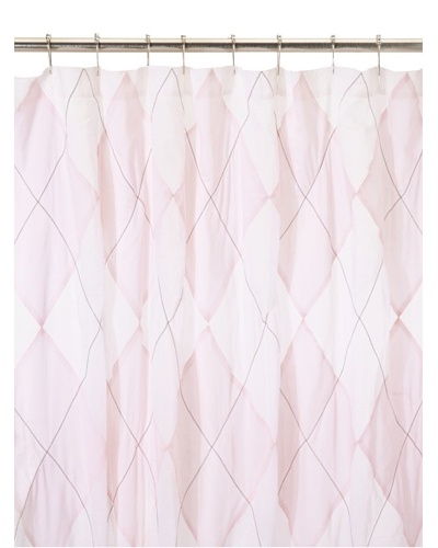 India Rose Argyle Shower Curtain, Pink/White, 72″ x 72″