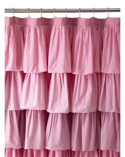 India Rose Kiss Shower Curtain, Pink, 72 x 72