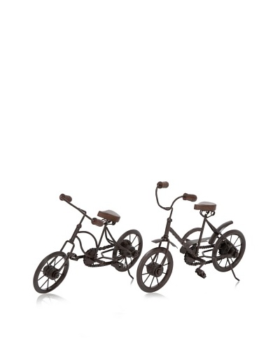 Industrial Chic Set of 2 Assorted Metal Racing Cycles