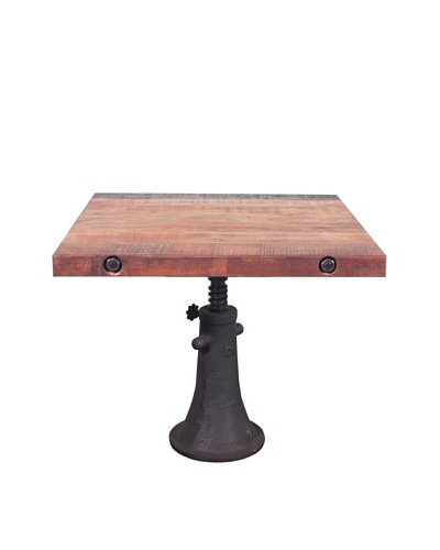 Industrial Chic Reclaimed Wood Square Accent Table