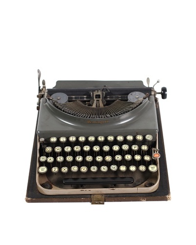 Remington Vintage Typewriter, Grey/Tan