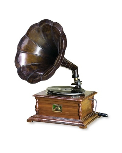 Wood and Metal Gramophone