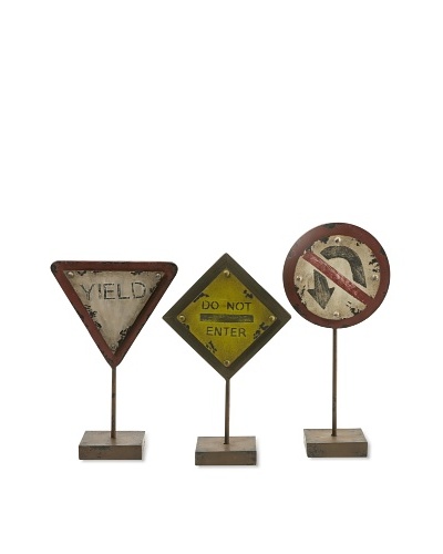 Tabletop Street Signs - Set of 3