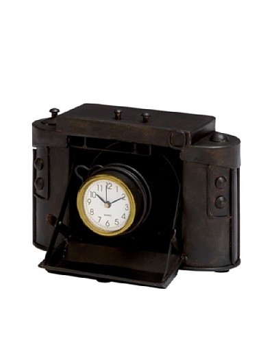 Industrial Chic Old-Fashioned Camera Table Clock