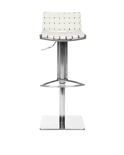 Safavieh Mitchell Gas-Lift Bar Stool, White