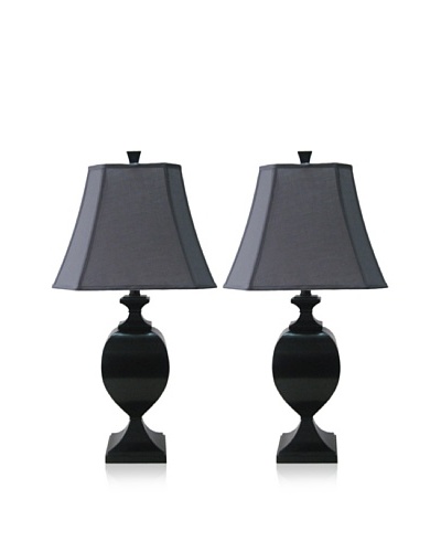 Murray Feiss Set of 2 Sophia Table Lamps, Black