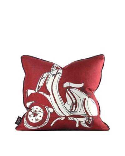 Inhabit Moto Pillow, Scarlet Red