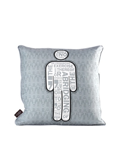 Inhabit AM 1 Pillow, Gray & White