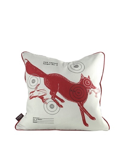 Inhabit Fox Bullseye Pillow, Scarlet Red