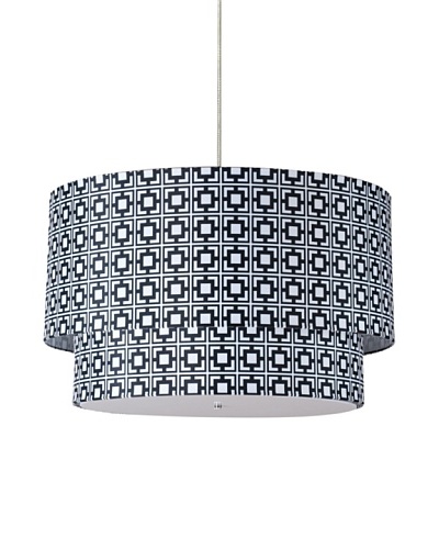 Inhabit Hudson Double Pendant Lamp, Black/White, 24 x 14