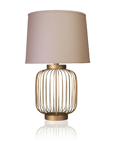 State Street Lighting Full-Size Wire-Body Table Lamp, Dull Gold