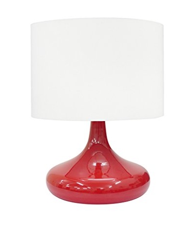 Integrity Lighting Opal Glass Table Lamp, Red