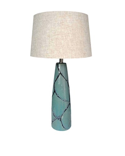 Integrity Lighting Reactive-Glaze Ceramic Table Lamp, Blue