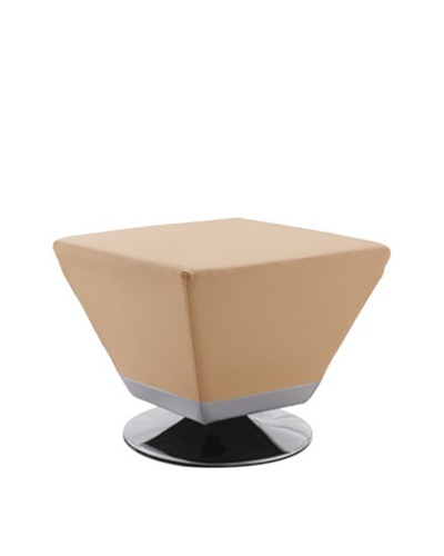 International Design USA Cube Ottoman, Tan