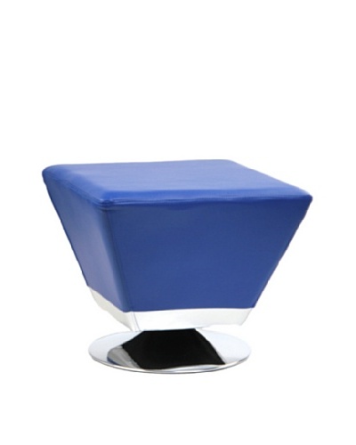 International Design USA Cube Ottoman, Blue