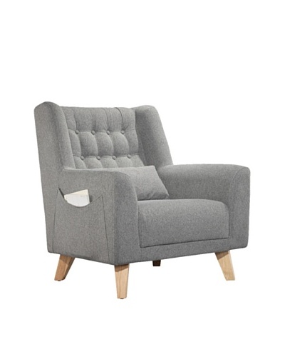 International Design USA Calvin Accent Chair, Grey