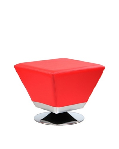 International Design USA Cube Ottoman, Red