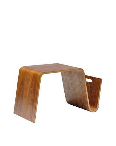 International Design USA Bentwood Magazine Table, Natural Walnut