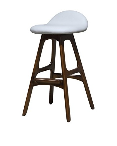 International Designs USA Bold Bar Stool, White