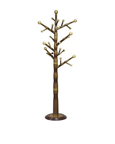 International Designs USA Bare Leaf Coat Rack, Walnut