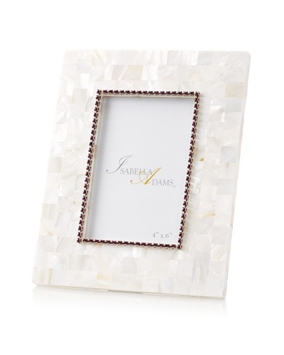 Isabella Adams 4 x 6 Crystallized Mother-of-Pearl Picture Frame with Birthstone