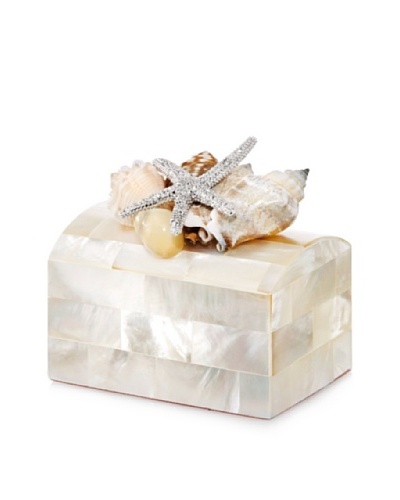 Isabella Adams Sea Shell Keepsake Ring Box, Mother-of-Pearl