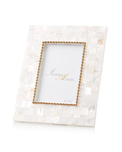 Isabella Adams 4″ x 6″ Crystallized Mother-of-Pearl Picture Frame with Birthstone, November