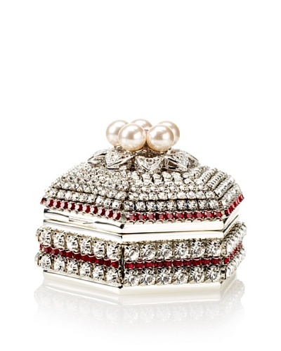 Isabella Adams Freshwater Pearl & Swarovski Crystal Hexagon Keepsake Box, July