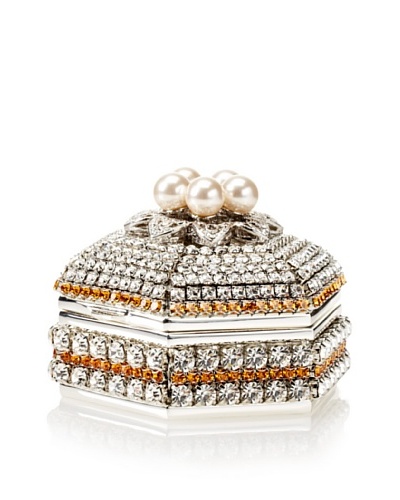 Isabella Adams Freshwater Pearl & Swarovski Crystal Hexagon Keepsake Box, November