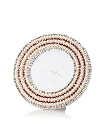 Isabella Adams 6″ Round Freshwater Pearl & Swarovski Crystal Picture Frame, July