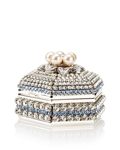 Isabella Adams Freshwater Pearl & Swarovski Crystal Hexagon Keepsake Box, December