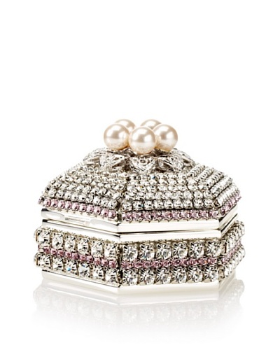 Isabella Adams Freshwater Pearl & Swarovski Crystal Hexagon Keepsake Box, June