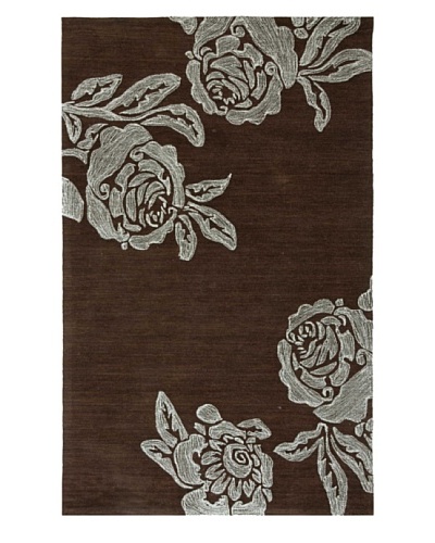 Jaipur Bed Of Roses Rug [Dark Chocolate]