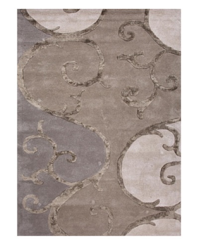 Jaipur Rugs Hand-Tufted Abstract Rug, Taupe/Ivory, 2′ x 3′