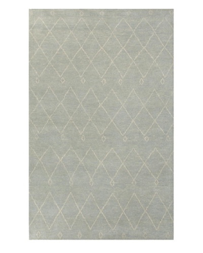 Jaipur Rugs Hand-Knotted Moroccan Pattern Rug, Light Blue/Ivory, 5′ x 8′