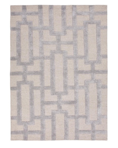 Jaipur Rugs Hand-Tufted Geometric Rug, Ivory/Gray, 5′ x 8′