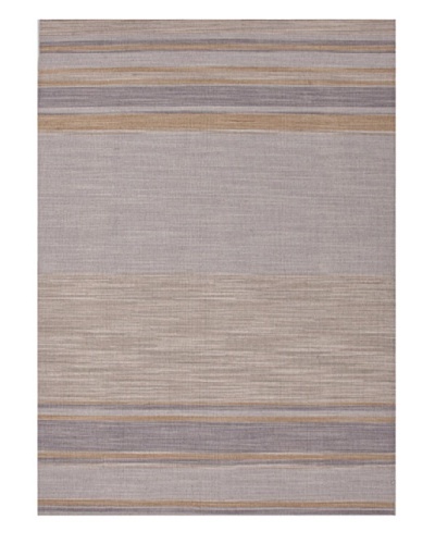 Jaipur Rugs Flat-Weave Stripe Rug, Gray/Tan, 10′ x 14′