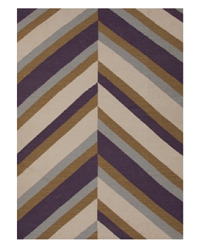 Jaipur Rugs Flat Weave Stripe Pattern Wool Handmade Rug