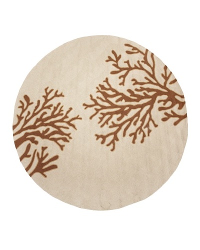 Jaipur Rugs Abstract Pattern Indoor/Outdoor Rug, Beige/Brown, 8' Round