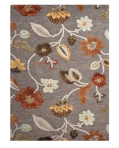 Jaipur Rugs Hand-Tufted Floral Pattern Rug, Gray/Ivory, 5' x 8'