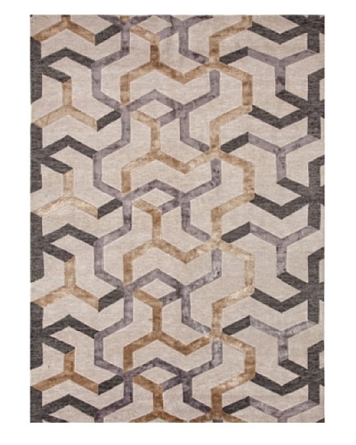 Jaipur Rugs Hand-Knotted Geometric Rug, Ivory/Gray, 2' x 3'