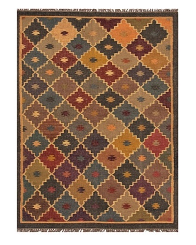 Jaipur Rugs Flat-Weave Tribal Rug, Blue/Multi, 4′ x 6′
