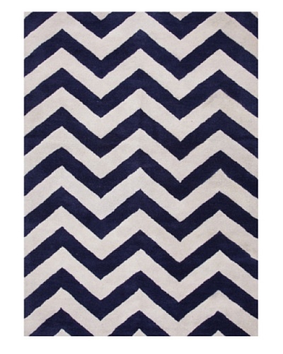 Jaipur Rugs Hand-Tufted Geometric Rug, Blue/Ivory, 8′ x 11′