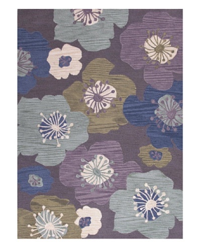 Jaipur Rugs Hand-Tufted Floral Rug, Purple/Blue, 5′ x 7′ 6″