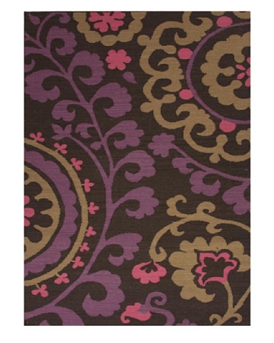 Jaipur Rugs Flat Weave Floral Rug [Pink/Purple/Gray/Black]