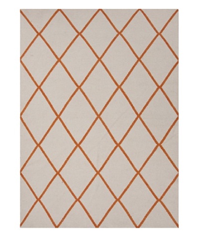 Jaipur Rugs Handmade Flat Weave Geometric Rug [Orange]