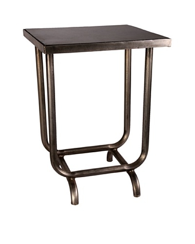 Jamie Young Harris Steel & Marble Table, Black/Aged Steel